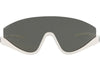 Gucci Shield-Frame Injection Sunglasses White White Grey