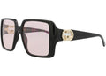 Lunettes de soleil carrées Gucci à monture injectée Noir Noir Rose
