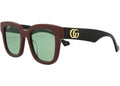 Gucci quadratische Sonnenbrille Braun/Schwarz/Grün