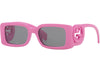 Gucci Damen-Sonnenbrille, rechteckig, rosa