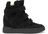 Isabel Marant IM3 High-Top Leather Wedge Sneakers Black