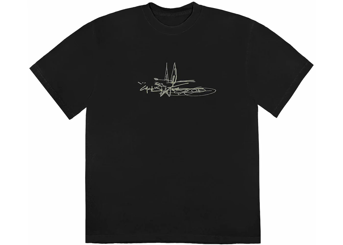 Jordan x Travis Scott Cactus Jack Scribble T-Shirt Schwarz
