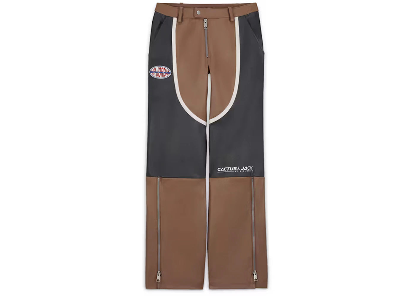 Pantalon en cuir Jordan x Travis Scott Cactus Jack pour femme couleur marron archéologique
