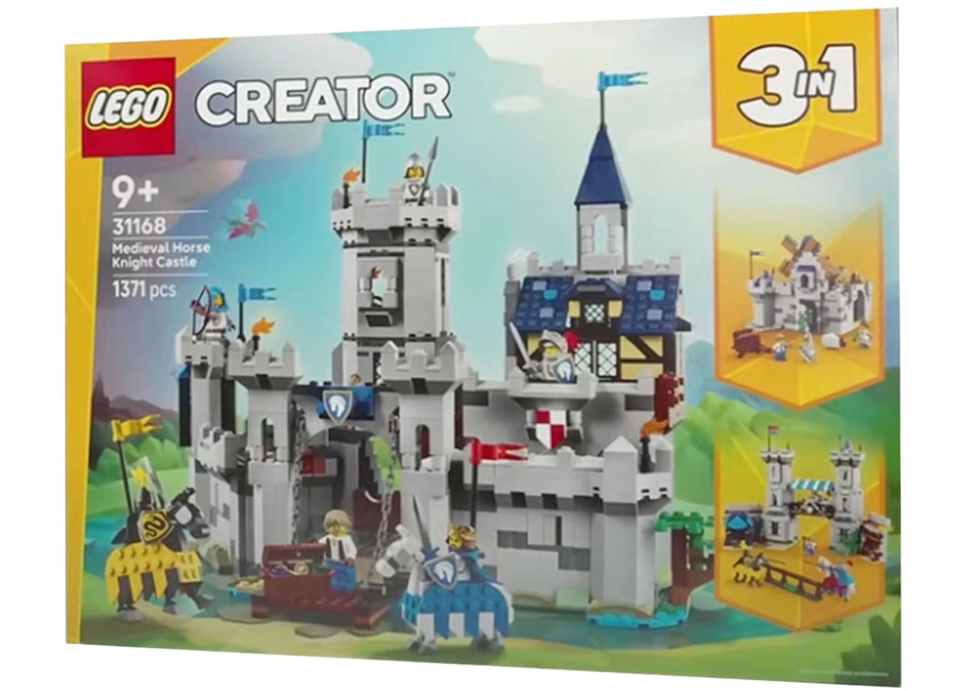 LEGO Creator 3-in-1 Mittelalterliches Ritterburg-Set mit Pferd 31168