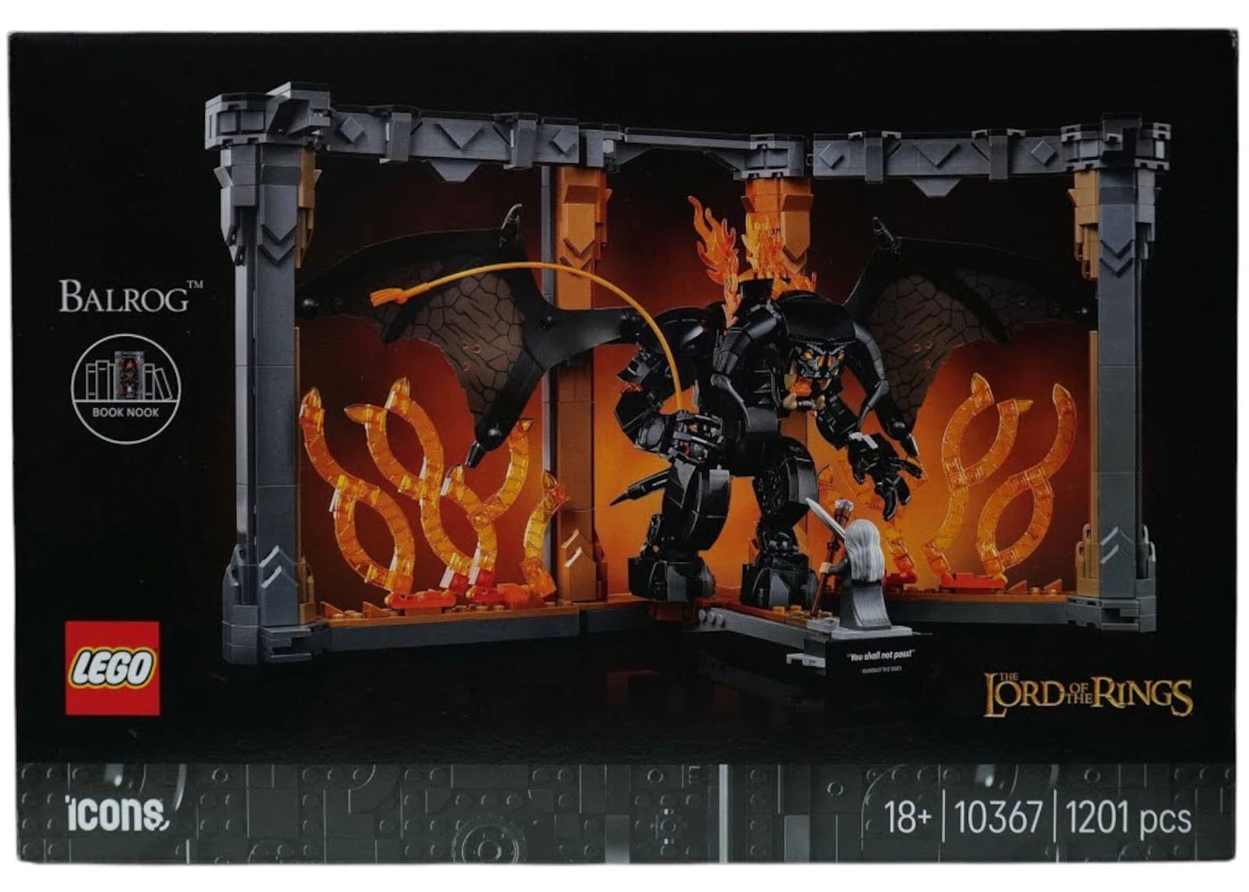 LEGO Icônes Le Seigneur des Anneaux : Le Balrog™ – Le coin lecture Set 10367