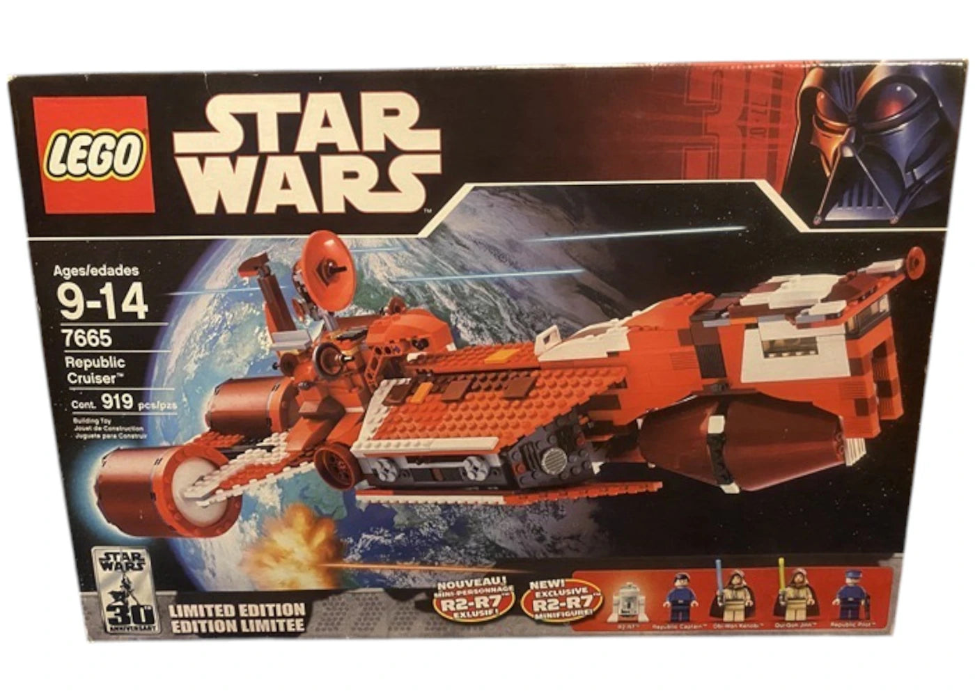 LEGO Star Wars Croiseur de la République Édition Limitée avec R2-R7 Set 7665 Rouge