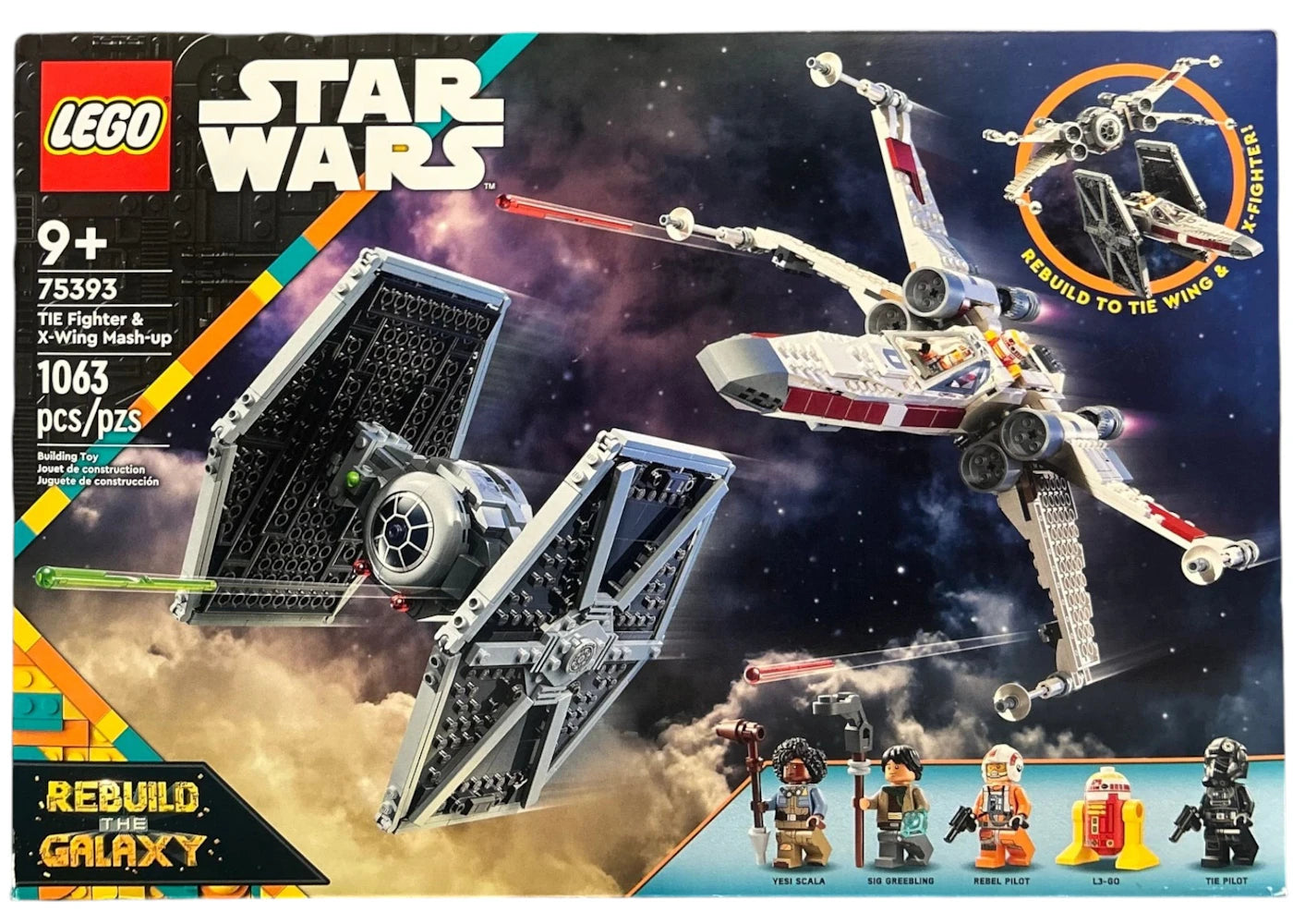 Ensemble LEGO Star Wars Combinaison de TIE Fighter et X-Wing 75393