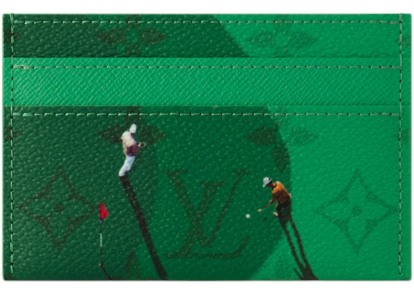 Louis Vuitton Golf Doppelkartenetui Grün