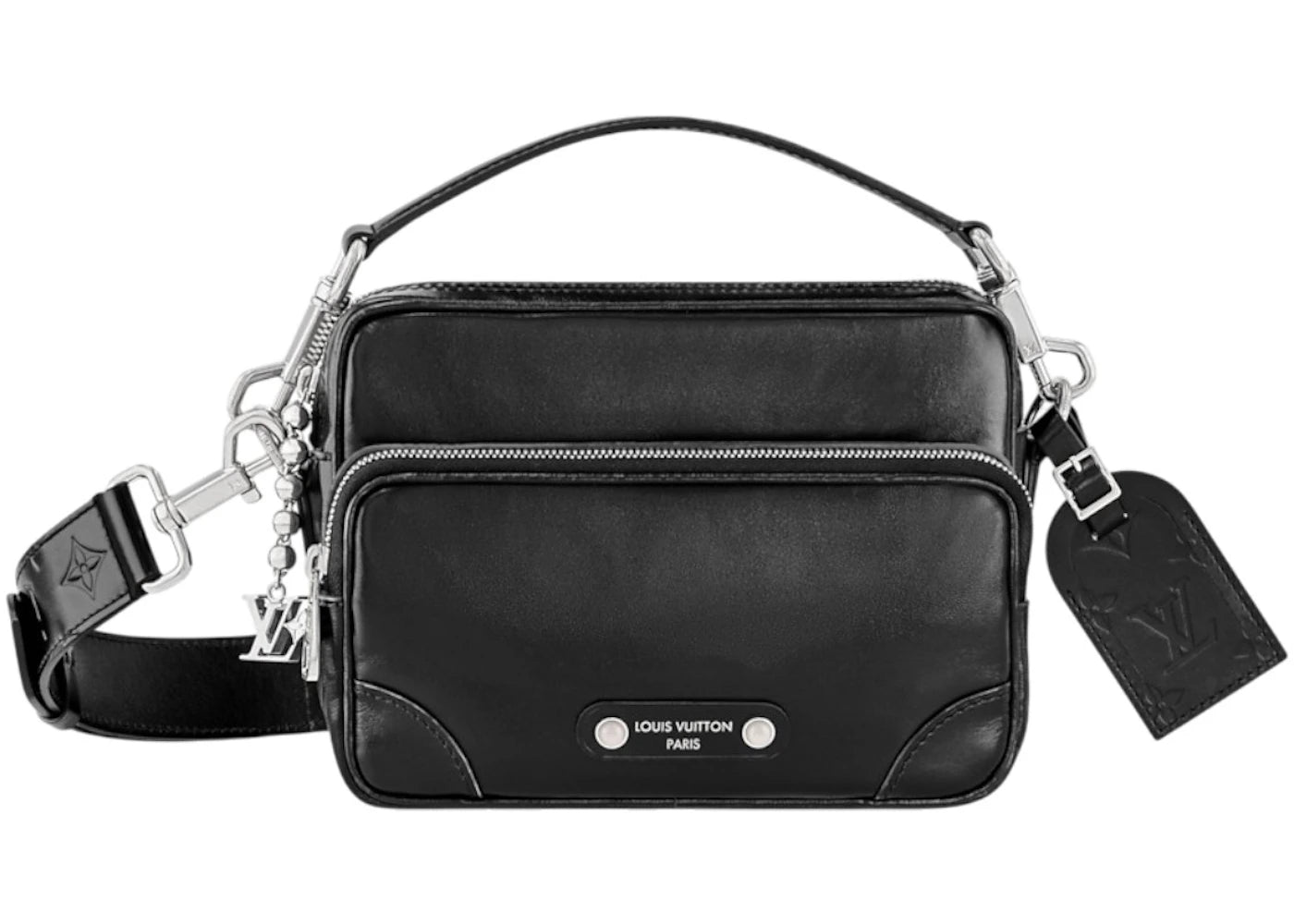 Sac bandoulière Louis Vuitton Nil City en cuir de veau noir