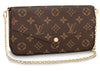 Louis Vuitton Pochette Felicie Monogram Fuchsia Lining