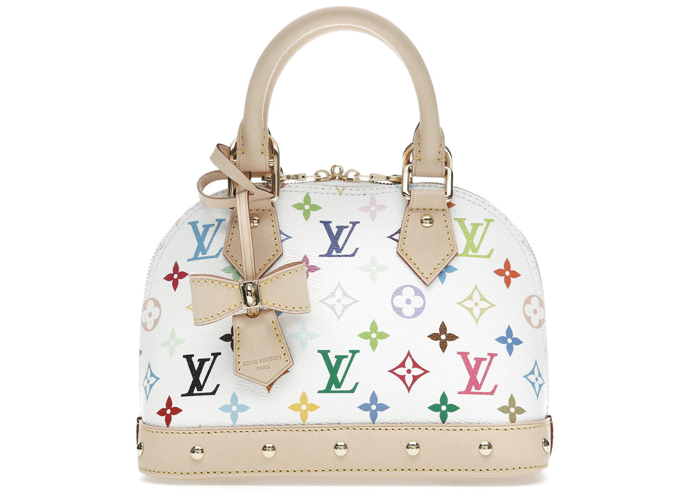 Louis Vuitton x Takashi Murakami Alma BB Weiß Mehrfarbig