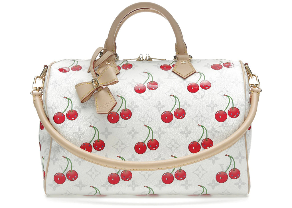 Louis Vuitton x Takashi Murakami Cherry Speedy Soft Bandoulière 30 Monogram Blanc