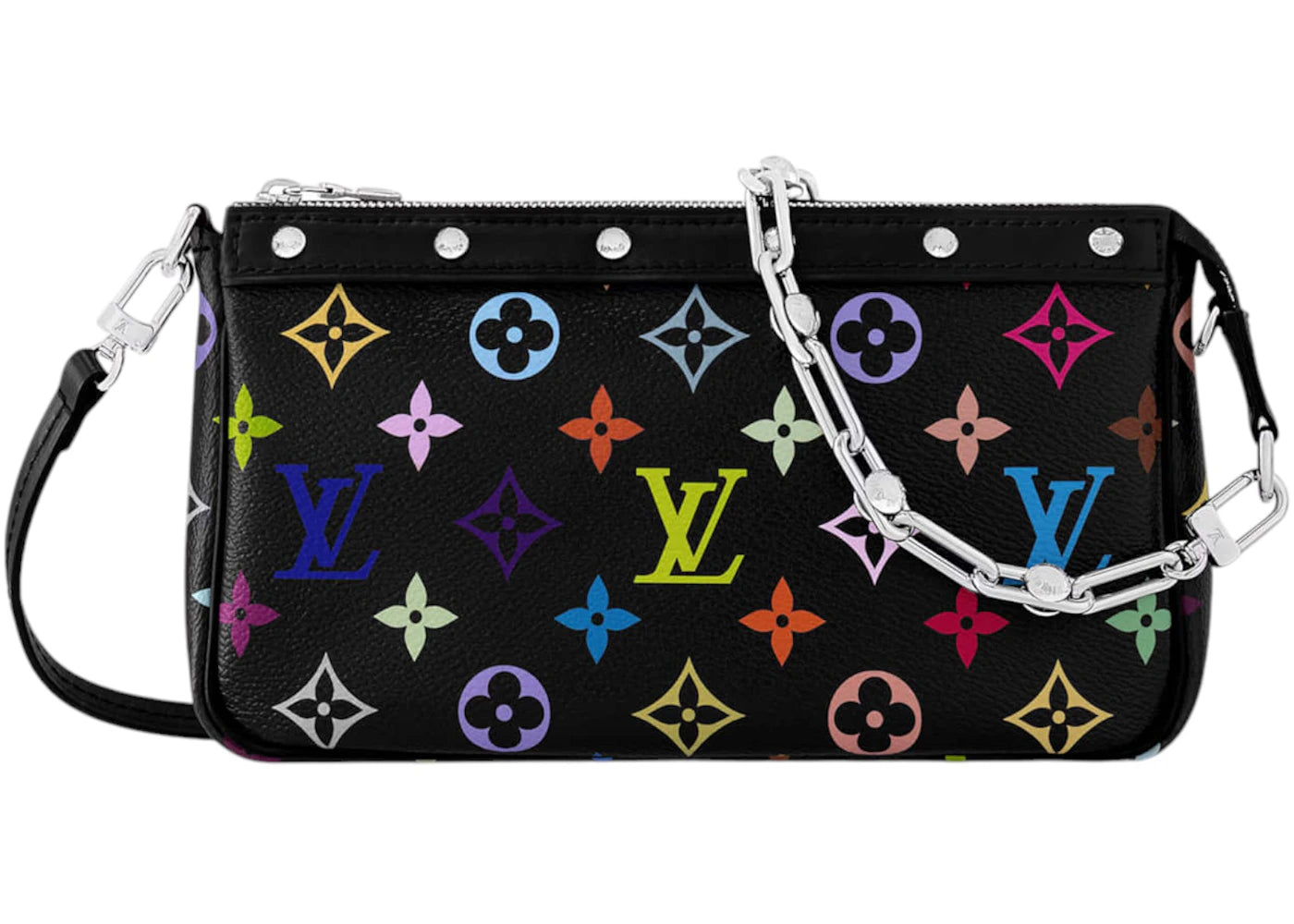 Louis Vuitton x Takashi Murakami Pochette Accessoires Schwarz Mehrfarbig
