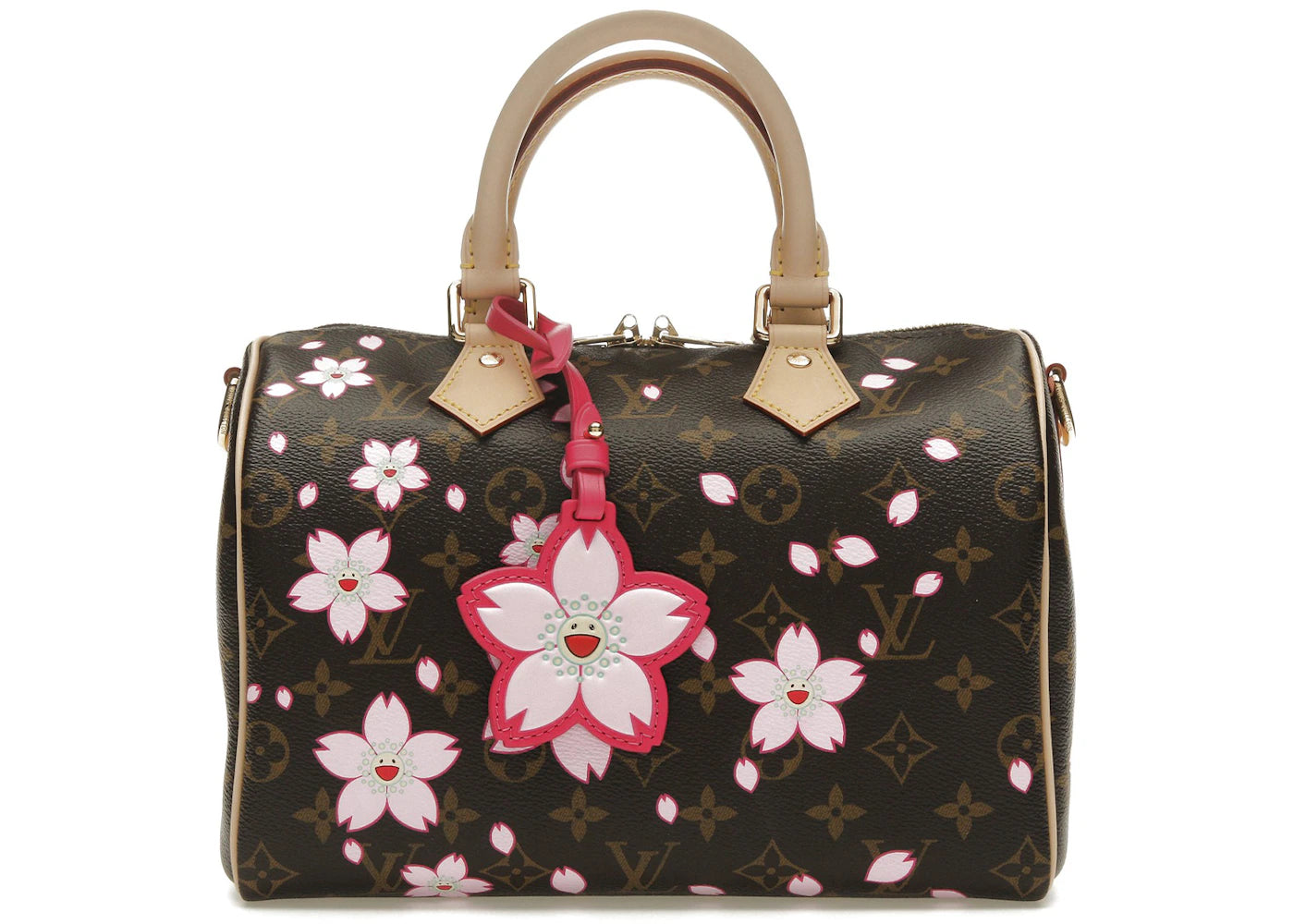 Louis Vuitton x Takashi Murakami Cherry Blossom Speedy Bandouliere 25 Sakura Brown