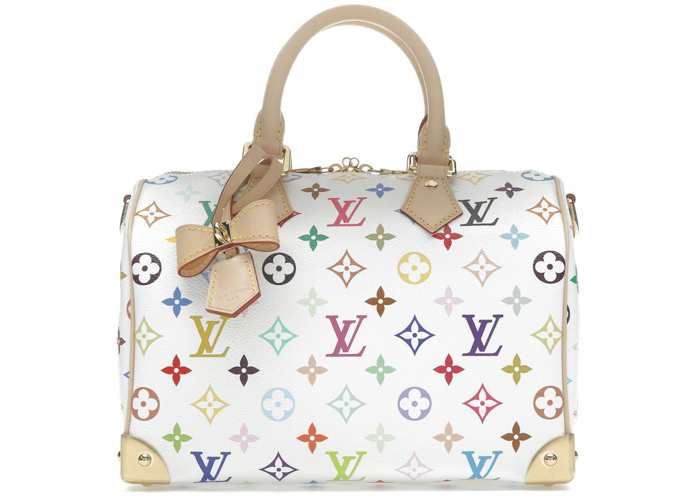 Louis Vuitton x Takashi Murakami Speedy Bandouliere 25 Blanc Multicolore