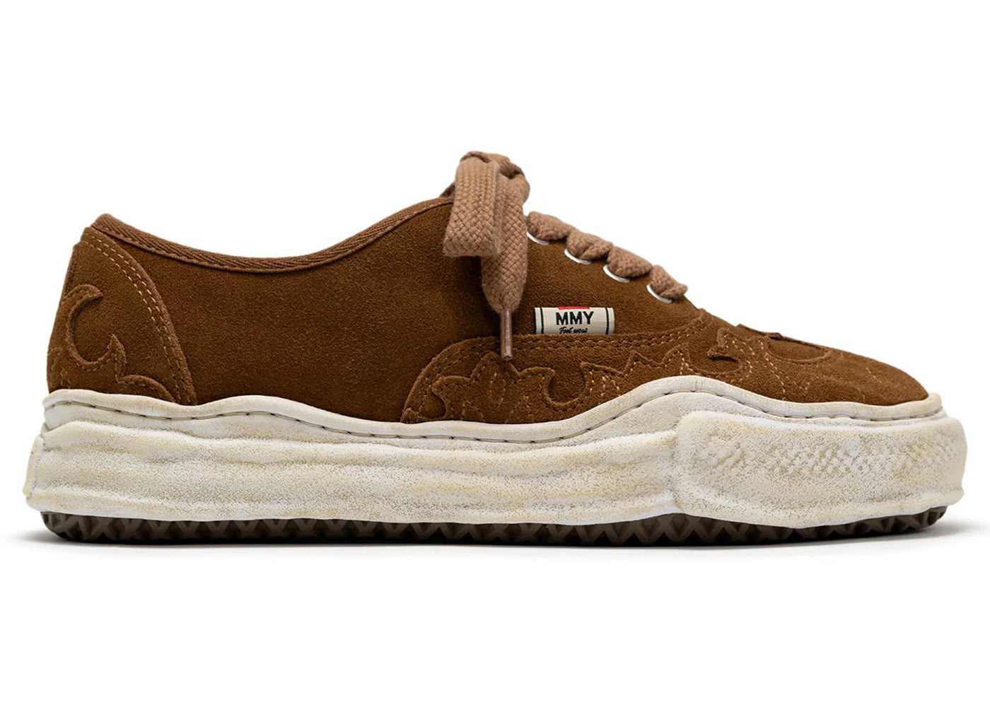 Maison Mihara Yasuhiro Baker OG Sole Western Detail Suede Low Marron