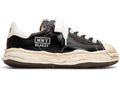 Maison Mihara Yasuhiro Blakey OG Sole Cuir Plissé Bas Noir Blanc