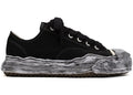 Maison Mihara Yasuhiro Hank OG Sole Garment Dyed Canvas Low Schwarz Weiß