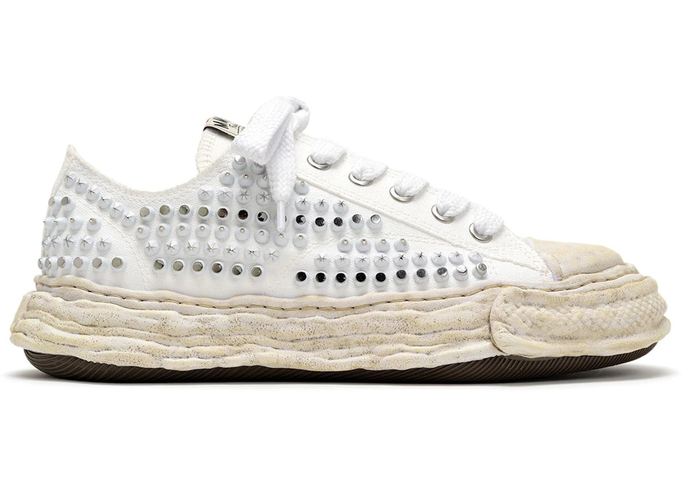 Maison Mihara Yasuhiro Peterson 23 OG Sole Studded Canvas Low White