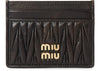 Miu Miu Matelasse Card Holder Brown