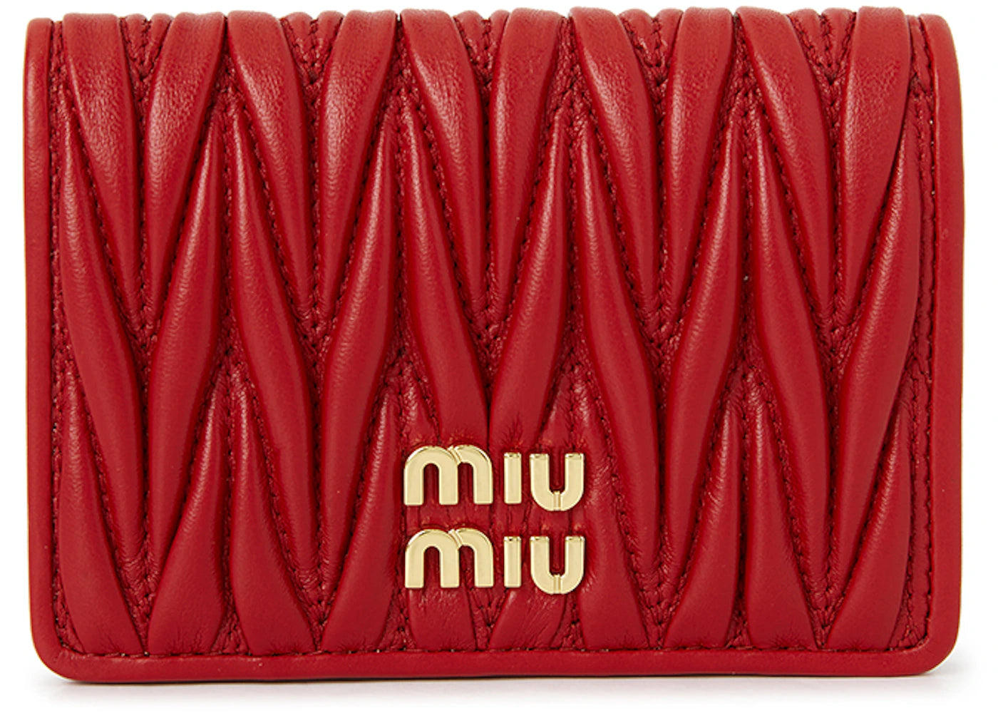 Miu Miu Matelasse Kartenetui Rot