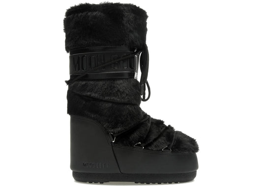 Moon Boot Icon Faux-Fur Boot Black