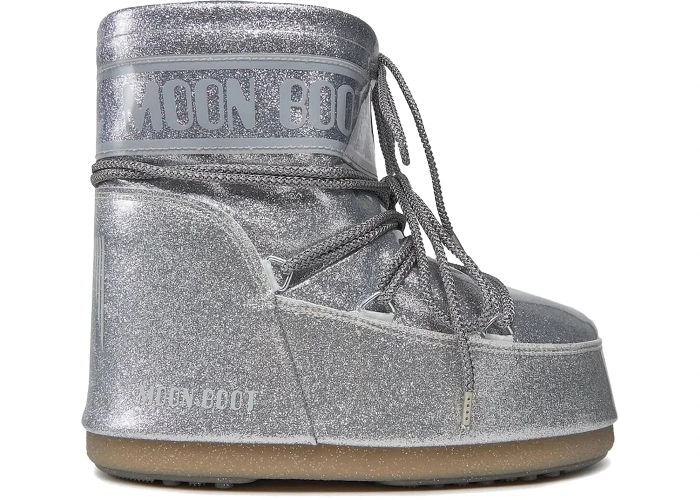 Moon Boot Icon Glitter Low Boot Silver