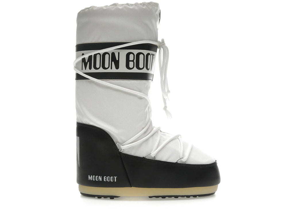 Moon Boot Icon Nylon Boot Black White