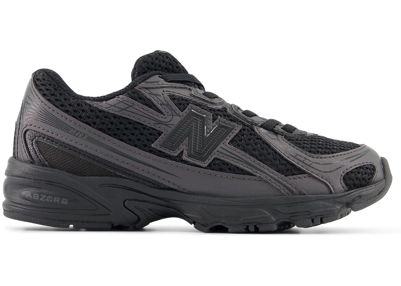 New Balance 740 Bungee Lace Noir Ciment