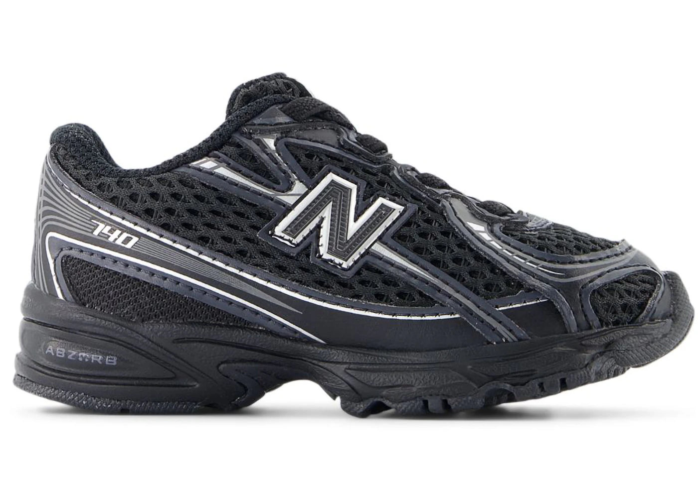 New Balance 740 à Lacets Élastiques Noir Argent Métallisé