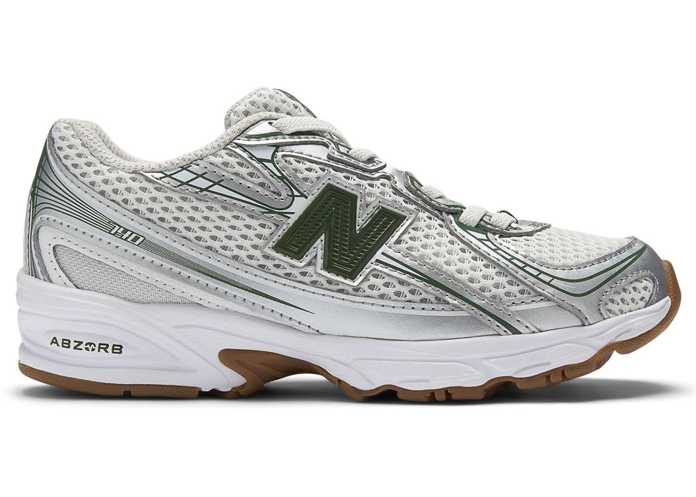 New Balance 740 Bungee Lace Argent Métallique Vert Alpin Foncé