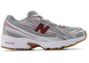 New Balance 740 Bungee Lace Silber Metallic Monarch Burgunderrot