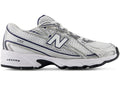 New Balance 740 Bungee Lace Blanc Argent Métallique Marine