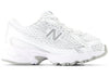 New Balance 740 à lacets élastiques blanc et argent métallisé