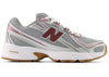 New Balance 740 Argent Métallisé Monarque Bordeaux