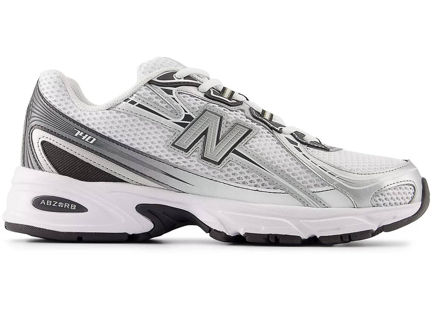 New Balance 740 Blanc Argent Métallique Noir