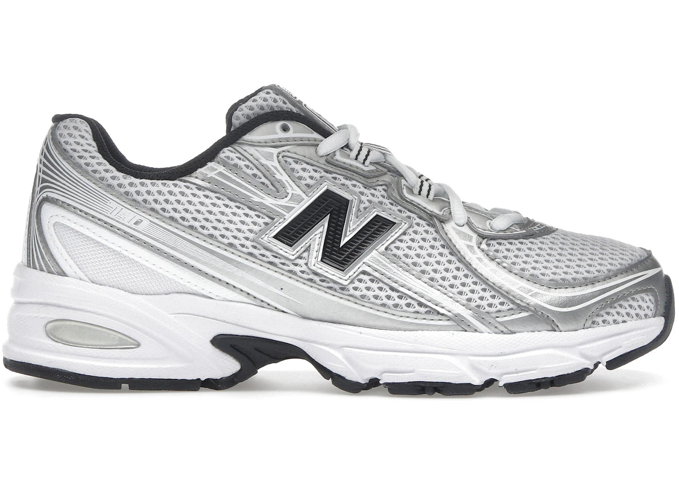 New Balance 740 Blanc Argent Métallisé Marine