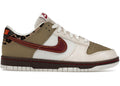Nike Dunk Low Retro Khaki Team Red Pearl White