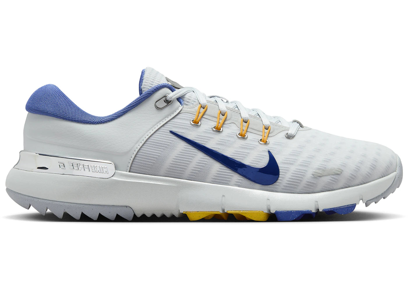 Nike Free Golf Pure Platinum University Gold Wolf Grey Astronomy Blue