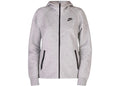 Haut à capuche entièrement zippé en tissu Fleece Tech Windrunner Nike Sportswear pour Femme - Gris clair/chiné/noir
