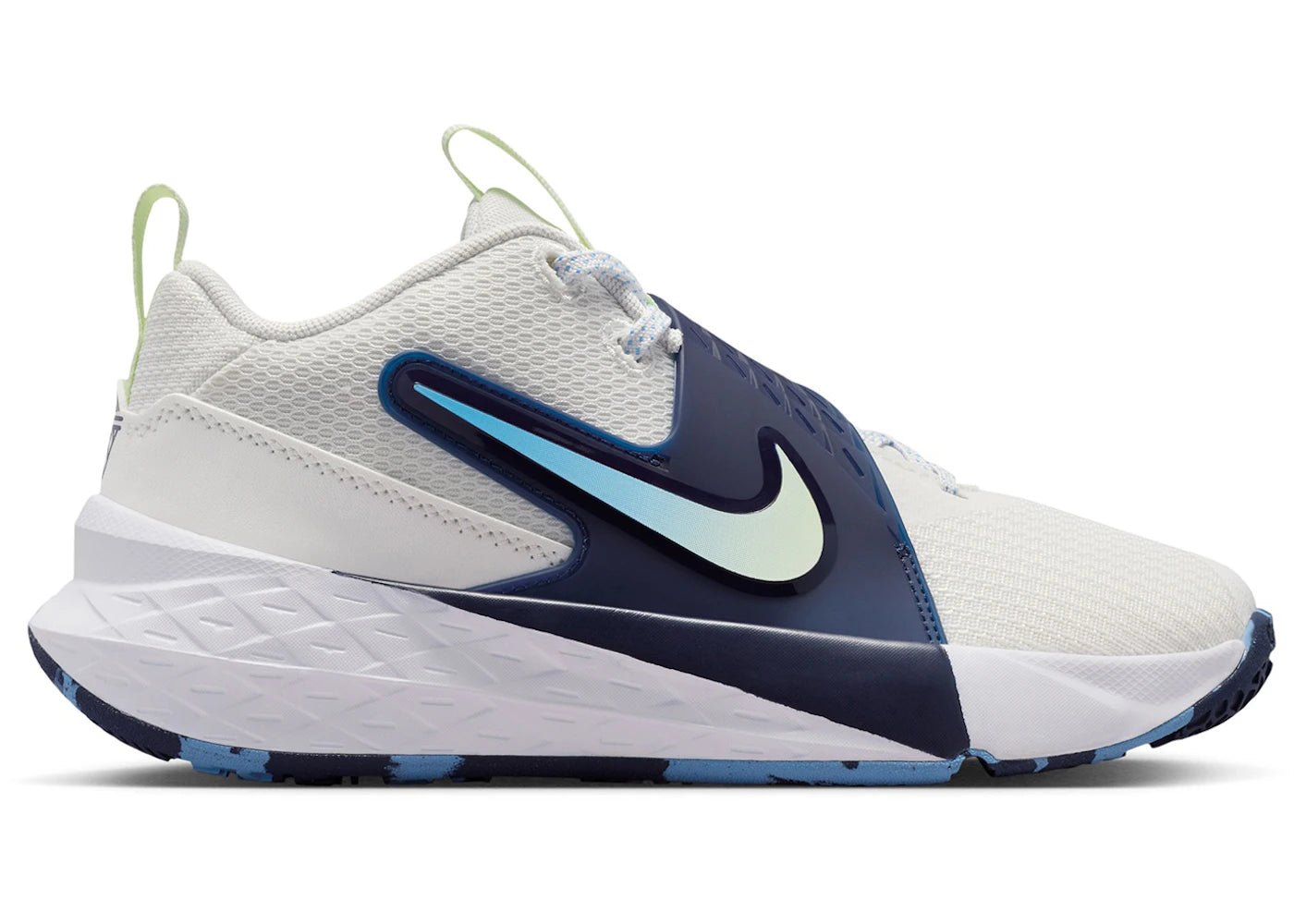 Nike Team Hustle D 12 Blanc Marine Nuit Teinte Volt