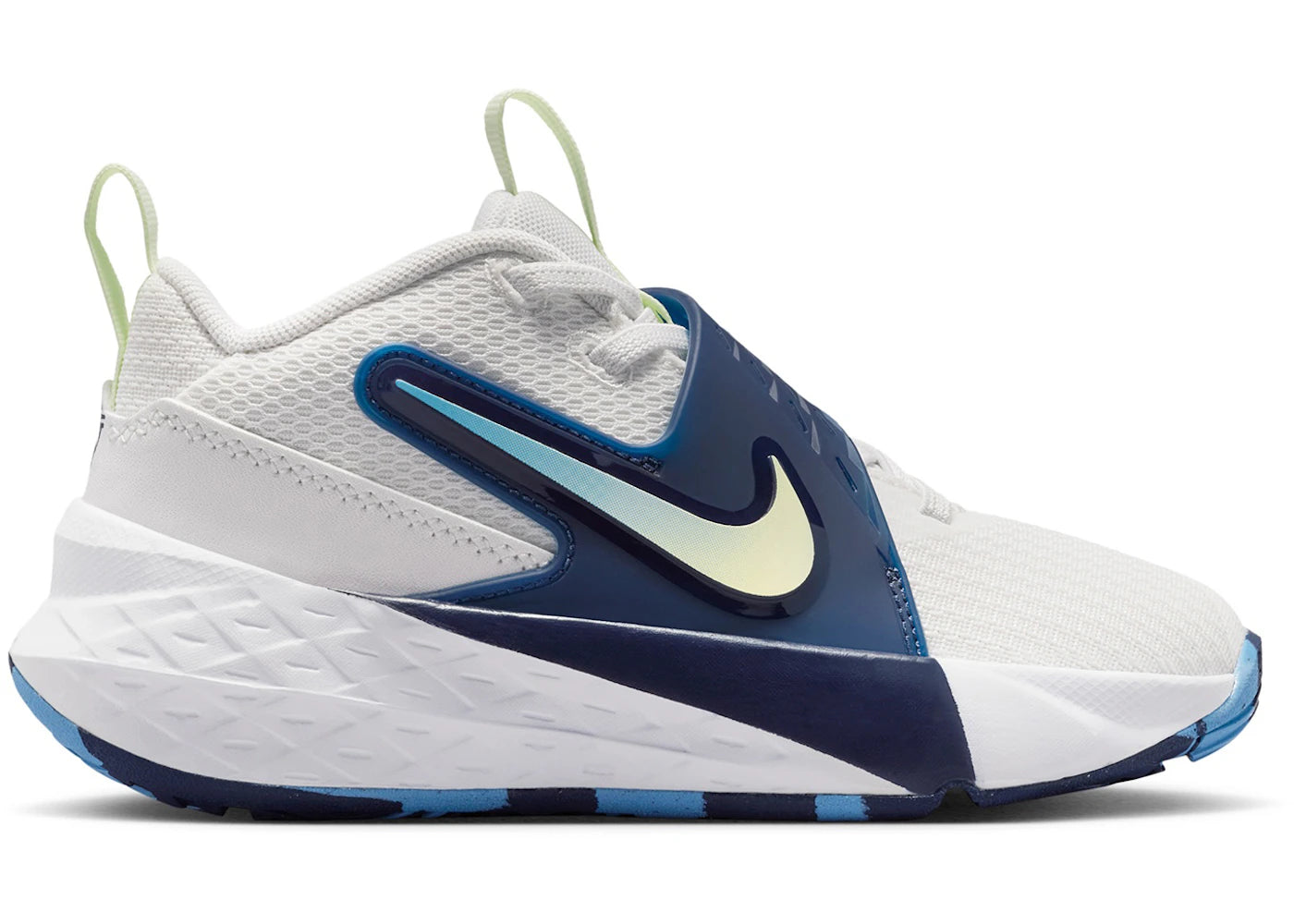 Nike Team Hustle D 12 Blanc Marine Nuit Teinte Volt