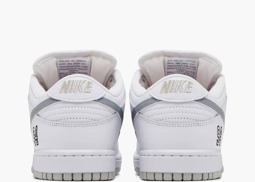 Nike SB Dunk Low Supreme 94 White Metallic Silver