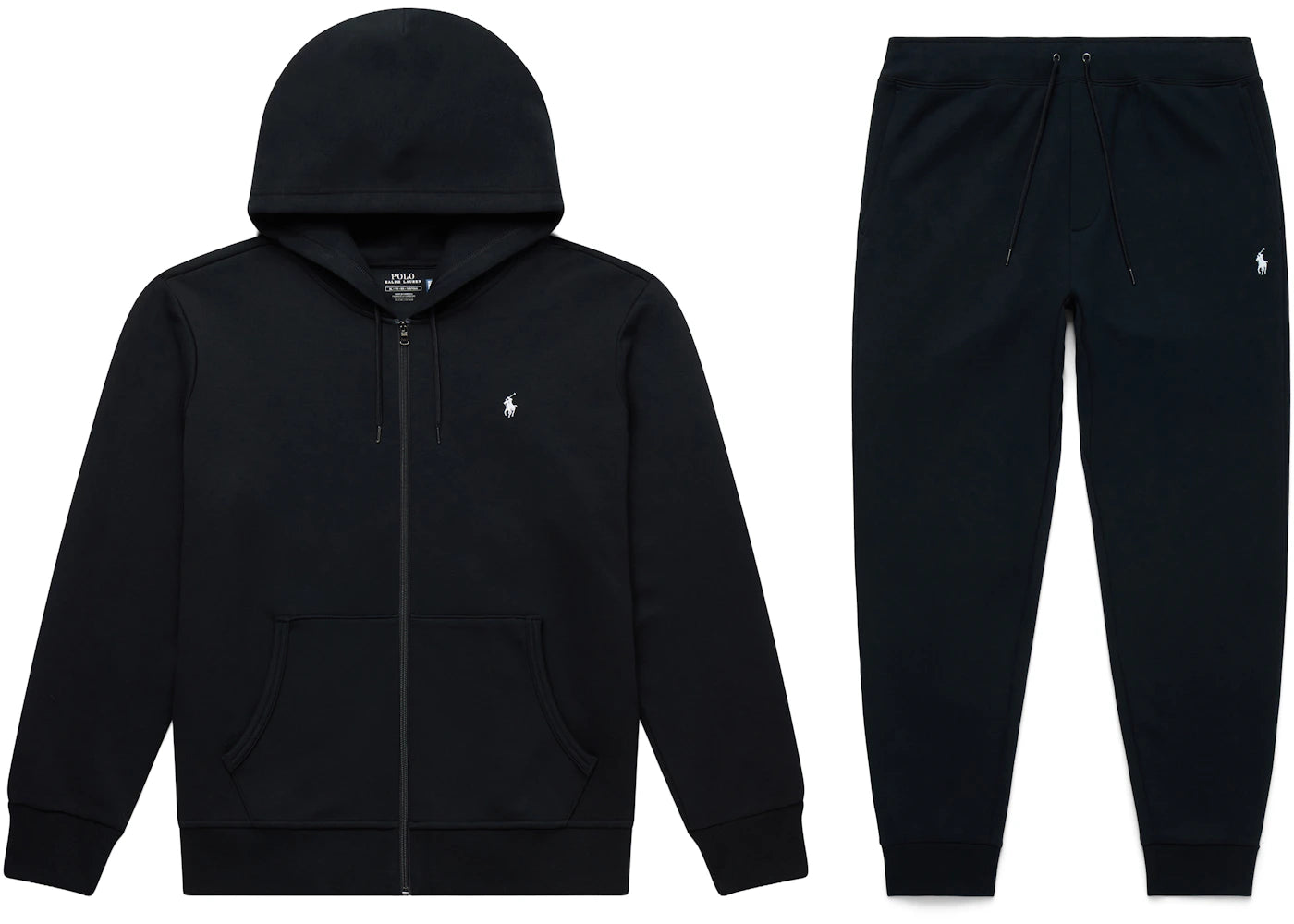 Polo Ralph Lauren Double-Knit Full-Zip Hoodie und Double-Knit Jogginghose Set Polo Black