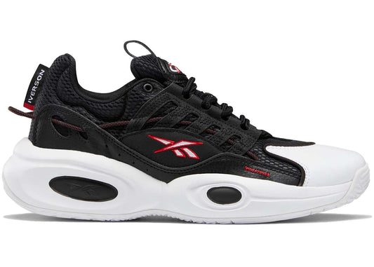 Reebok Solution Mid Black White Vector Red