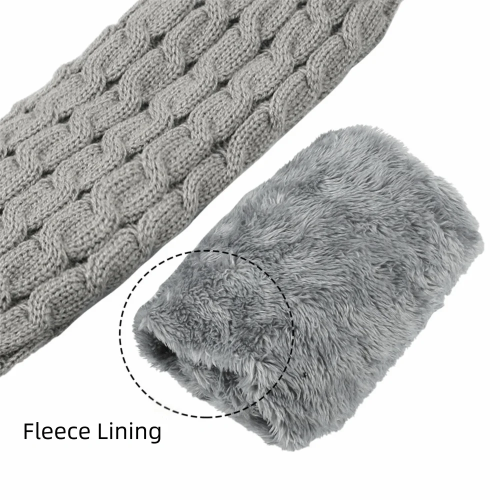 Gestrickte Beinwärmer mit Fleecefutter von Mr. Sneakerseller 