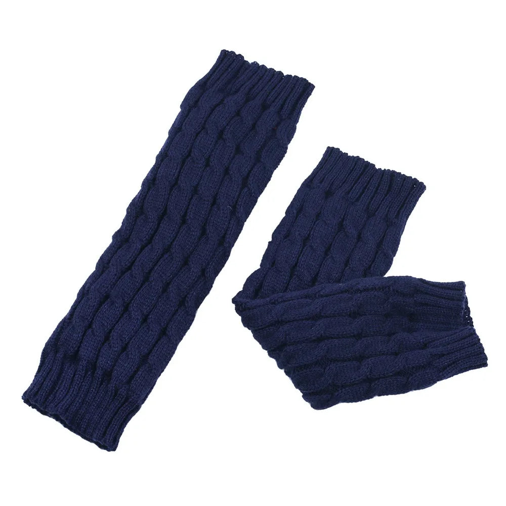 Gestrickte Beinwärmer mit Fleecefutter von Mr. Sneakerseller 