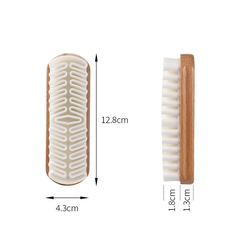 Wildleder-Reinigungsbürste von Mr. Sneakerseller – Griff aus Rohgummi und Buchenholz