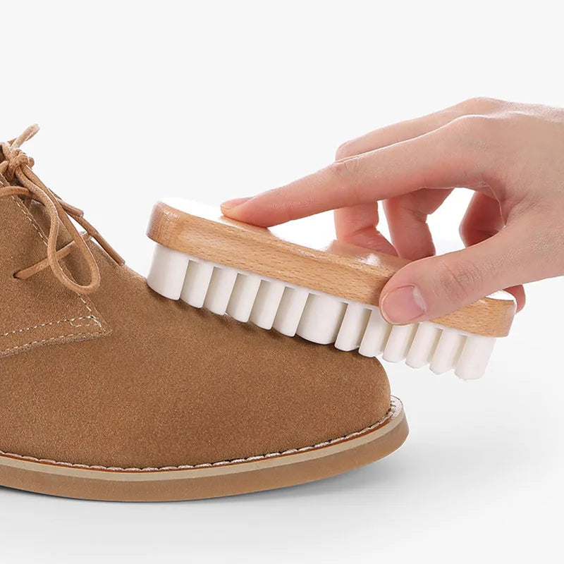 Wildleder-Reinigungsbürste von Mr. Sneakerseller – Griff aus Rohgummi und Buchenholz