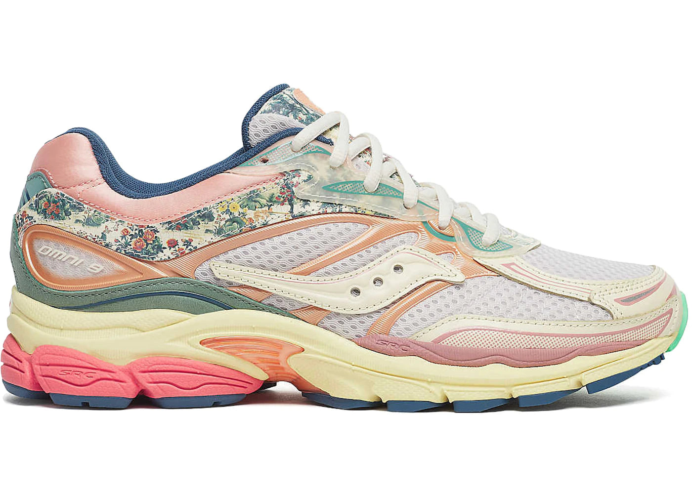 Saucony ProGrid Omni 9 Floral Beige Blau